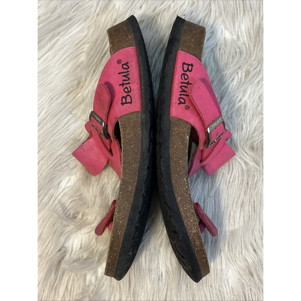 Betula Birkenstock‎ Sandals 40 7.0 260  L9 M7 Pink Straps Thongs Slip On Buckle - Picture 9 of 12